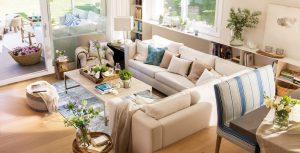 Ideas para decorar un salón con sofá rinconera