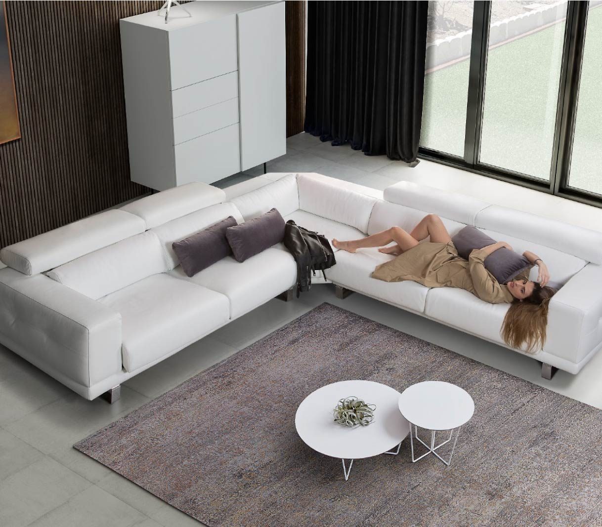 Consejos para añadir un sofá rinconera en un salón nórdico