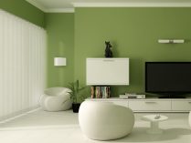 Salón de colores verdes